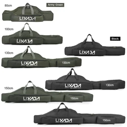 Lixada 100/130/150 cm balıkçı çantası Taşınabilir Katlanır Olta Makara Çantası olta takımı Taşıma Çantası Taşıma Çantası sırt çantası balıkçılık