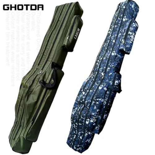 Bag Pysgota Rod Rîl Offeryn Pegwn Lure 2/3 Haen 150/130/120/110CM Gêr Pysgota gwrth-ddŵr Taclo Cynhwysedd Mawr Bag Taclo Storio