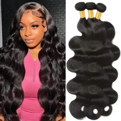 Izigaxa Zezinwele Zomuntu 18 20 22 Intshi Yomzimba Wezandiso Ezihlanganisa Izinwele Zomuntu I-Brazilian Hair Weave Bundles Izinwele Zomuntu Zabesifazane Izandiso