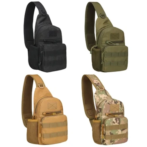 Utomhus Taktisk Kamouflage Vattenkokare Bröstpaket Väskor Herr Vandring Ryggsäck Nylon Jakt Fiske Molle Army Trekking Axelväska