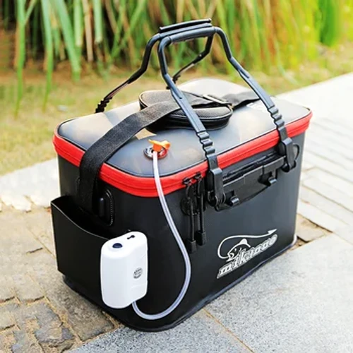 Caja de pesca gruesa plegable multifunción de 35cm, cubo para tanque de EVA, bolsa para pescar al aire libre, aparejos, caja de pescado (sin lado)