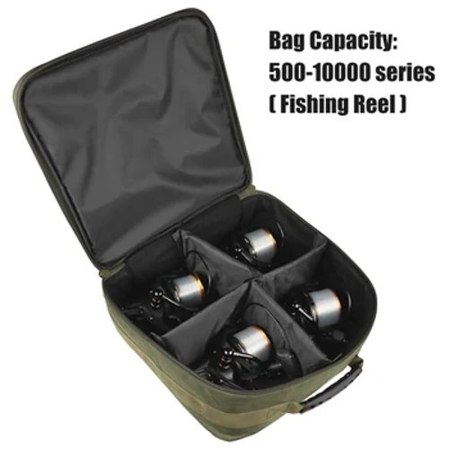 Mála Stórála Ríl Iascaireachta Cás Iompraíochta Oxford Cloth Reel Lure Gear Ag Iompar Cás do 500-10000 Sraith Spinning Reels Iascaireachta