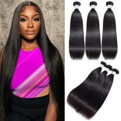 100% Izinwele Zomuntu ZasePeruvia Izinqwaba Zezinwele Eziqondile Zombala Wemvelo 100% Izandiso Zezinwele Zomuntu 8-32" I-Virgin Hair Weave 1/3/4 Izinqwaba