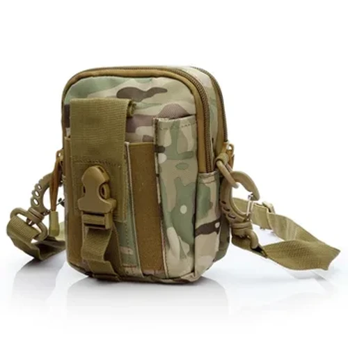 Cinto de camuflagem com zíper, bolsa casual masculina, bolsa de viagem, tática, pesca ao ar livre, corrida, esportes, celular, pochete