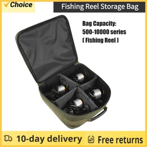 Mála Stórála Ríl Iascaireachta Cás Iompraíochta Oxford Cloth Reel Lure Gear Ag Iompar Cás do 500-10000 Sraith Spinning Reels Iascaireachta Nua
