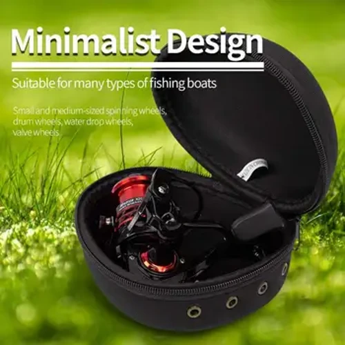 Taşınabilir Balıkçılık Reel Çantası Koruyucu Kılıf Siyah 15.5 cm Su Geçirmez EVA Açık Kapak Kutuları İplik Makarası Balıkçılık Araçları Takımları