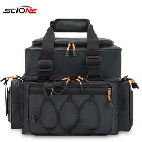 Sac de souris de pêche multi-fonctions en plein air sac de rangement de vitesses de pêche grande capacité sac de pêche à l'épaule portable xa98g