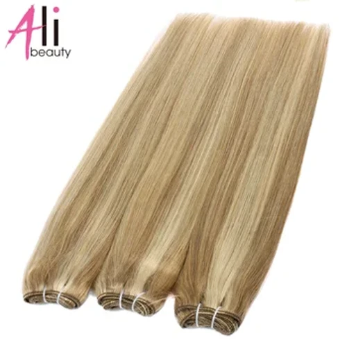 Straight Human Hair Weft Bundles European Remy Natural Human Hair Extension 100g Can kudrnaté vlasy