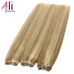 Straight Human Hoer Weft Bundles European Remy Natural Human Hoer Extension 100g Can Curly Hoer Weaves