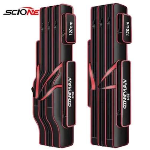Borsa da pesca a 2/3 strati 80CM/90CM/100CM/130CM Portacanna da pesca Ispessimento Pole Tools Custodia per attrezzi da pesca Organizzatore XA259G