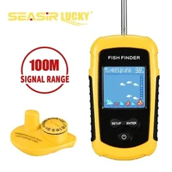 Seasir Lucky 1108-1 Fish Fish Finder Fishing Sonar Sounder Alarm Transducer Fishfinder 0.7-100m Fishing Echo Sounder