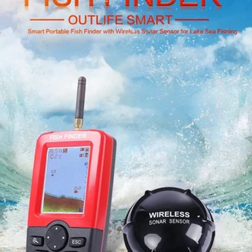 Kabelloser tragbarer Fischfinder, 45 m/135 ft, Sonar, Tiefenmesser, Alarm, Ozean, Fluss, See, Echolot