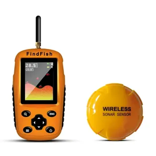 Farveskærm Bærbar Trådløs Dot Matrix Fish Finder Sensor Ekkolod Sensor 147 Fod Vanddybdedetektor LCD-skærm Ekkolod