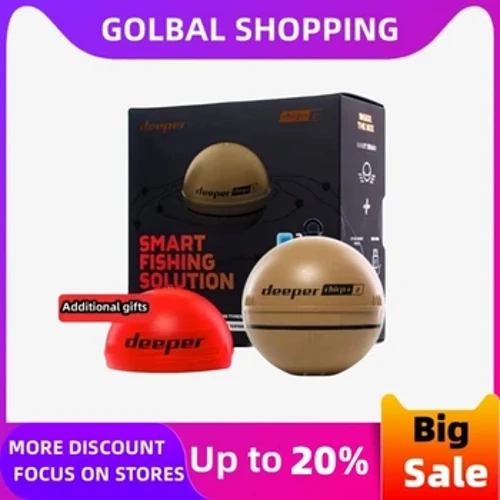 Deeper Chirp+ 2 Castable și portabil WiFi Fish Finder Găsitor de adâncime pentru caiac Bărci pe țărm Pescuit pe gheață / Deeper Smart Sonar