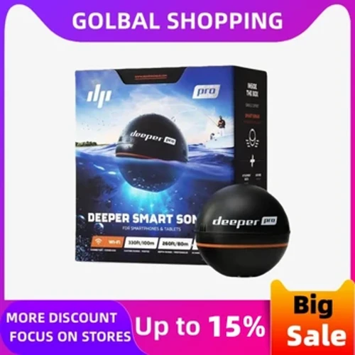 Deeper PRO Castable and Portable WiFi Fish Finder Depth Finder no nā waʻa Kayaks ma Shore Ice Fishing / Deeper Smart Sonar