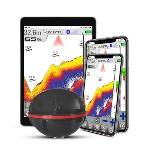 Pupopan XA02 Fishfinder Voor Fihsing 48 m/160ft Draadloze Diepte Echolood Zee Meer Draagbare Sonar Russisch Pools engels