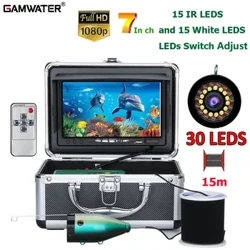GAMWATER 7" Kamāliʻi lawaiʻa ma lalo o ka wai AHD 1080P ka pahu hopu lawaiʻa hoʻoilo pale wai 15M/30M mea ʻimi iʻa no ka lawaiʻa hau/kai/ka muliwai.