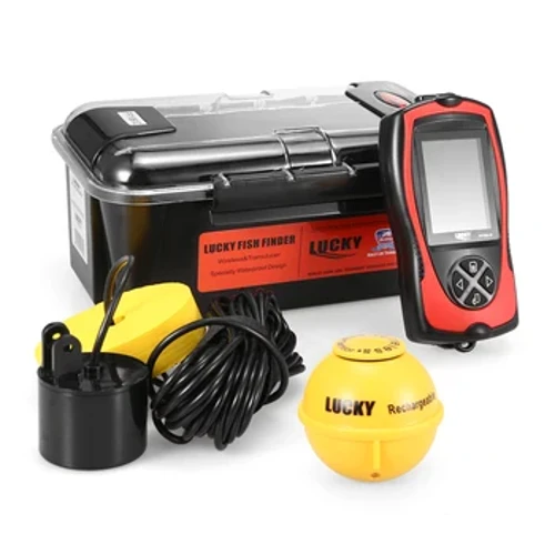 LUCKY FF1108-1CLA Di Động Sonar Nhiều Màu Sắc Màn Hình Câu Cá Tìm 100M/300FT Độ Sâu Câu Cá Báo Động Báo De Pesca Camera FishTool