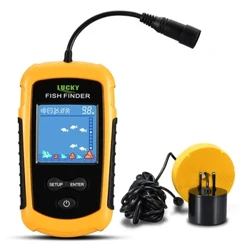 Farebný LCD displej Prenosný drôtový vyhľadávač rýb Hĺbkový dosah 100 m Sonar Echo Sounders Fishfinder Rybársky vyhľadávač