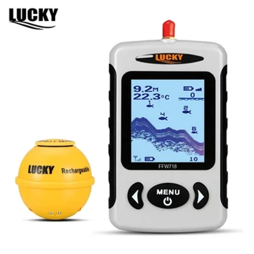 Inhlanhla FFW718LA FFW718LAB 150M Operation Range Wireless Portable Fish Finder 45M/145FT Sonar Depth Sounder Alarm Ocean River Lake