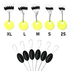 60pcs 10 Skupinski Set Rubber Space Beans Carp Fly Fish Rubber Oval Stopper Float Ribolov Carp Stopper Bobber Olive Fishing Tools