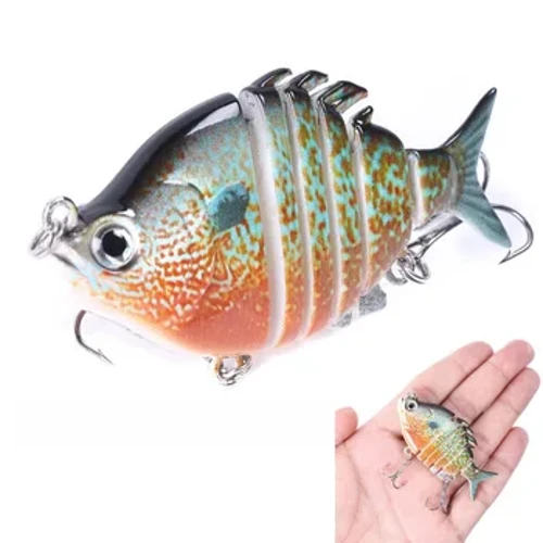 63 mm 9,3 g elävät Tilapia Swimbait -kalastusuistimet Hard Bait -vieheet, joissa on kolmihakukoukku, moniniveliset vieheet bassokalastustarvikkeille