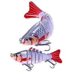 10cm 15.2g Wobblers PIKE เหยื่อตกปลาประดิษฐ์ Multi Jointed ส่วนเหยื่อ Hard ประดิษฐ์ Trolling PIKE ปลาคาร์พตกปลาเครื่องมือ