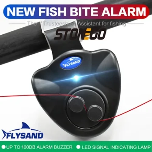 FLYSAND Balıkçılık Balık Isırığı Alarmı Olta üzerinde Elektronik Buzzer ile Yüksek Sesli Siren Gündüz Gece Göstergesi Pil ile