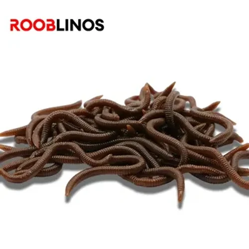 10pcs-50pcs 7cm/9cm realista verme vermelho pesca isca macia minhoca gelo inverno pesca silicone isca de pesca artificial