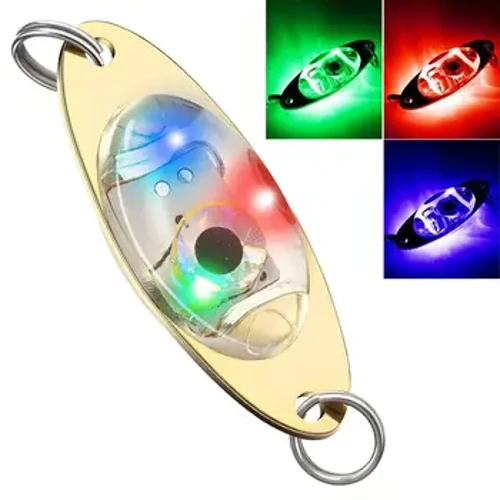 Led Memancing Umpan Elektronik Logam Sendok Underwater Flasher Umpan Memancing Luminous Lure Umpan untuk Air Tawar Air Asin Umpan 16g