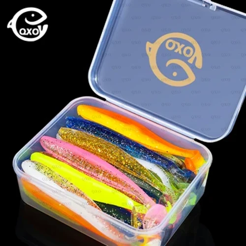 QXO ribolovni meki mamac crv s kutijama silikonski mamac Swimbait Streamer SEAR ribolovni žlični žličica 7 cm 10cm wobbler set