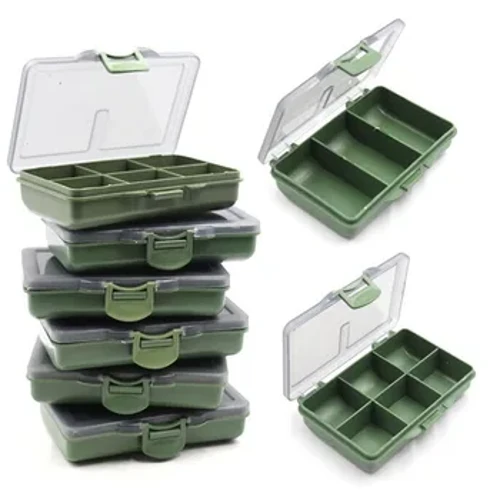 1/5 Pcs 1 bis 8 Kompartimenter Stockage Box Karp Fëscherei Këschte System Fëscherei Köder Boxen Portable Fëscherei Box Fëscherei Zougang
