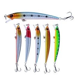 1 st 9cm 6g Minnow Fiskedrag Wobbler Hard Baits Crankbaits ABS artificiellt lock för basgädda fiskeredskap
