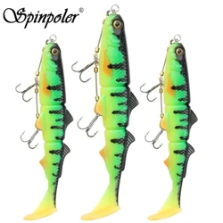 Spinpoler Pike Stinger Rig Hook System с 3D Swimbait Мека примамка Риболовна стръв Paddle T Tails For Zander Pike Big Game Fish
