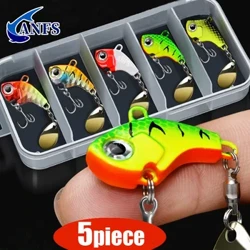 Bộ 5 Mồi Câu Cá Bộ Kim Loại VIB Mồi Nhân Tạo Đánh Chìm Spinner Thìa Mồi Câu Cá Ghép Hình Câu Cá