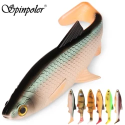 Spinpoler 3D River Roach Paddle Guýruk Swimbait Softumşak balyk tutmak lure 8 sm 10 sm 13 sm Walleye Perch Bass Pike emeli çeňňek wobbler