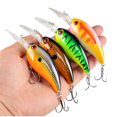 1kpl Crank-kalastusuhe Keinotekoiset kovat syötit 10cm/15g Crankbait Jerkbait Wobbler -kalastusvälineet Hyvät Treble Hooks -varusteet