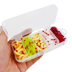 Bộ 125 Mồi Câu Cá Sống Động Như Thật Con Sâu Giòi Grub Mồi Mềm Silicone Mồi Nhân Tạo Giun Đất Mồi Mùi Tôm Phụ Gia Bass Cá Chép