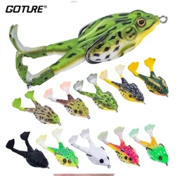 Goture Frog Type Topwater Lure Silicone Thunder Fishing Lure 8/9/10 CM Double Propeller Мека стръв Изкуствен воблер за риболов