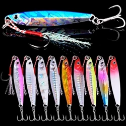10 Stéck Super Quantitéit Metal Casting Jig 7g-10g-14g-21g-28g-40g Shore Drag Cast Jigging Läffel Fëscherei Kënschtlech Köder Tackle