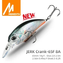 MEREDITH JERK CRANK M65 Kelluva 14 g Hot Model kalastusuistin Kova Syötti 11 Väri Vaapukampi Laadukas Ammattimainen Syvyys 2,0-2,5 m