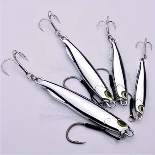 1 Stück 15/20/30/40 g Metall-Jig-Angelköder. Fangen Sie mehr Barsch, Forelle und Salzwasserfische mit Trolling-Hartköder-Angelköder