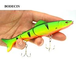 1pc 17.7g 125mm Crankbaits Esche da pesca Esca dura Wobbler artificiale per luccio Peche 3 segmenti Minnow Swimbait con sfera in acciaio