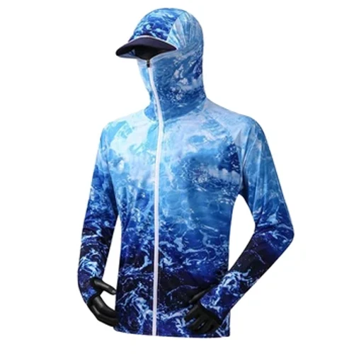 Cochaillín Iascaireachta Frith-UV Grianscéithe Éadaí Cosanta Gréine Léine Iascaireachta Iascaireacht Thapa Thirim Breathable Geirsí Éadaí Spóirt Cochaillithe