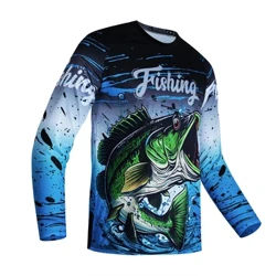 2024 Panlalaki sa labas ng Tag-init Bagong sports Long Sleeve Fishing Shirt Quick Dry Fishing Clothing Anti-UV Sunscreen Fishing Clothing