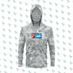 Frenesi Sun Protection Fishing Jersey pitkähihainen hupullinen Quick Dry Miehille Naiset Ice Silk Summer Anti-UV Fishing Top