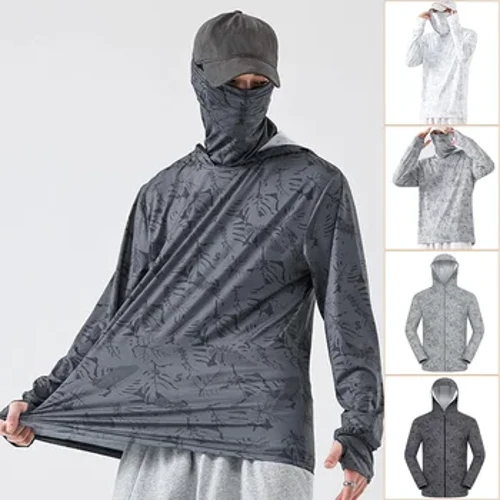Pangingisda na Pang-itaas na Pangingisda Magsuot ng Damit na Pangingisda Long Sleeve Dress Breathable Jersey UV Protection 50 Panlalaking Pambabaeng Pangingisda.