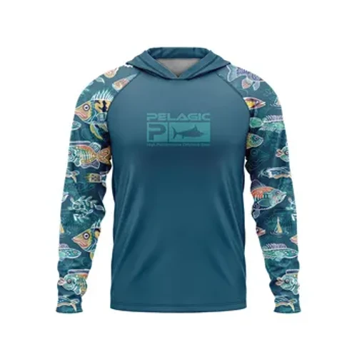 Echipament pelagic Îmbrăcăminte de pescuit de vară în aer liber Tricou cu mânecă lungă pentru bărbați Cămașă de pește Protecție solară Îmbrăcăminte de pescuit cu glugă respirabilă