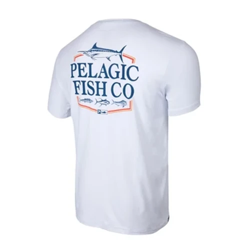 PELAGIC Pakaian Memancing Lengan Pendek Pria Kinerja Perlindungan UV Kaos Memancing Bernapas Olahraga Luar Ruangan Kaus Memancing