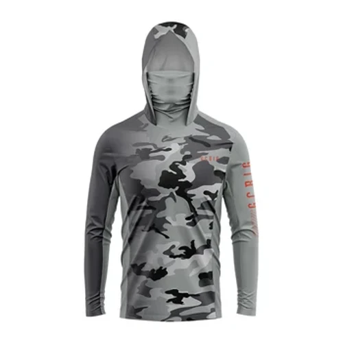 Gcbig Sport Риболовни мъжки ризи с дълъг ръкав Roupa De Pesca Джърси с качулка Риболовна UV слънцезащитна маска Риза Ropa Para Pescar